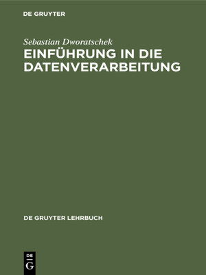 cover image of Einführung in die Datenverarbeitung